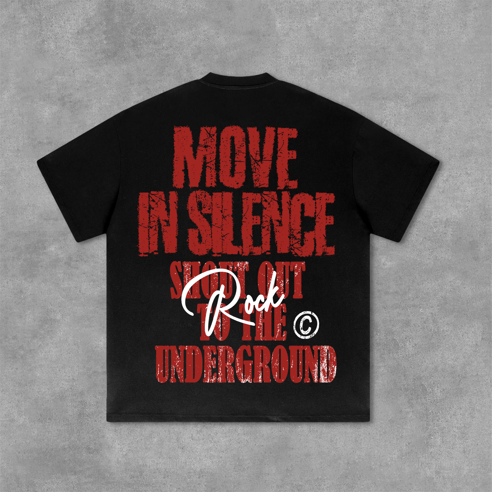 Streetwear Brand Essentials - Vintage Move in Silence Graphic Cotton