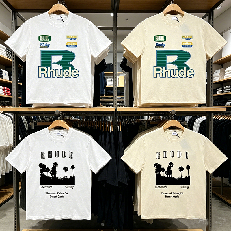Streetwear Brand Logos - Streetwear Brand Rhude T-shirt Summer Fashionable