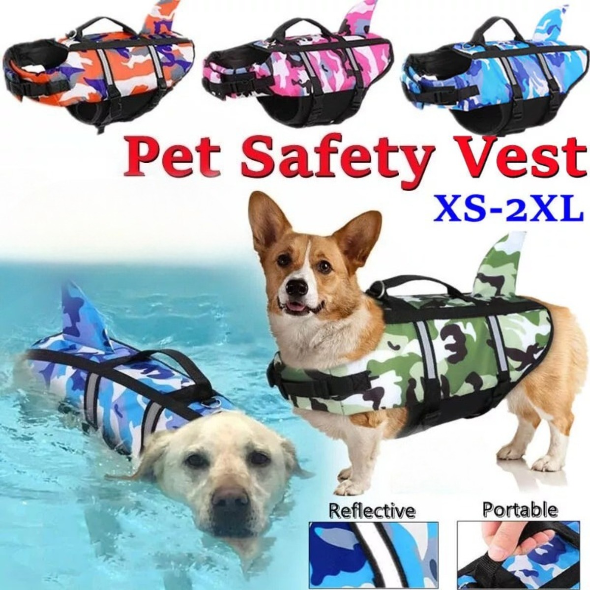 A Bathing Ape Camo - Pet Life Jacket Vest Clothes Life