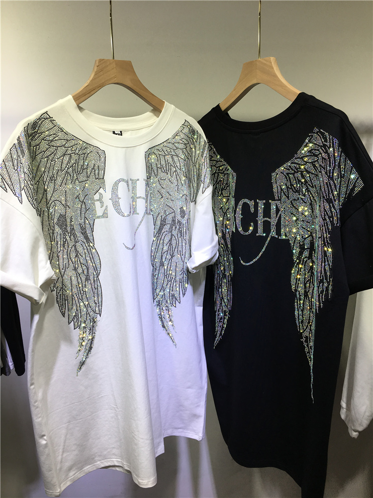L-4XL Oversize Rhinestone Ange – Streetwear Brand Clothing Bewertung und Preis