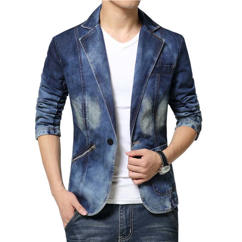 Denim Suit Jacket Brand Men's  – Streetwear Brand Jacket Bewertung und Preis