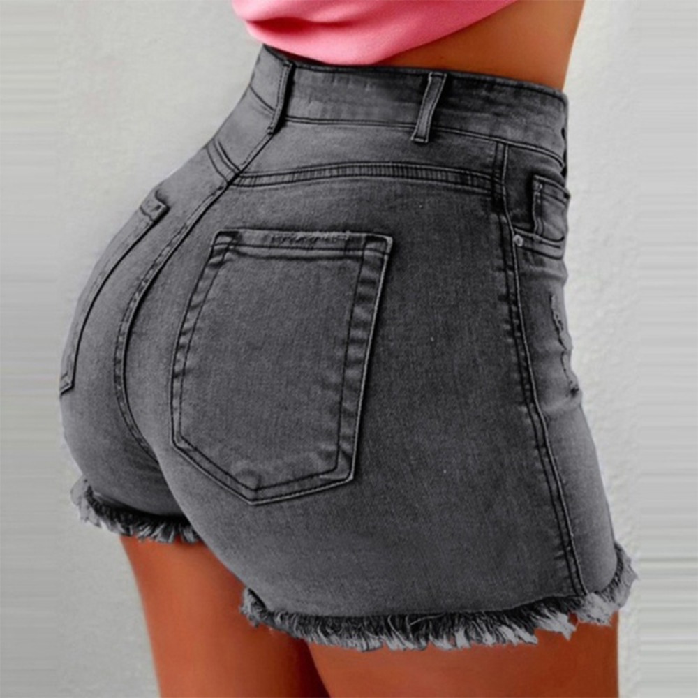 Women's High Waisted Denim Sho – Streetwear Brand Shorts Bewertung und Preis