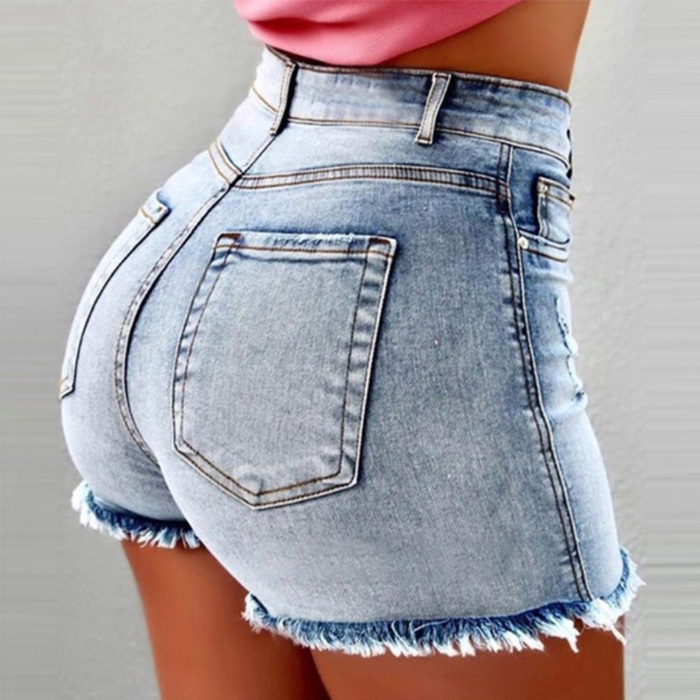 Women's High Waisted Denim Sho – Streetwear Brand Shorts Bewertung und Preis