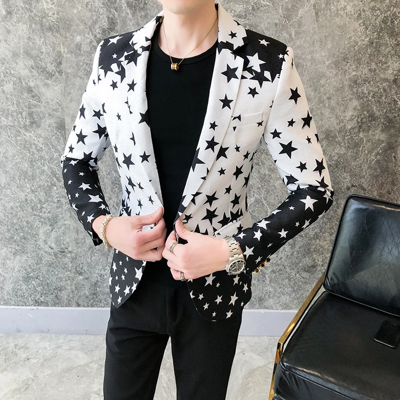 Star Print Slim Fit Blazers 20 – Streetwear Brand Jacket Bewertung und Preis