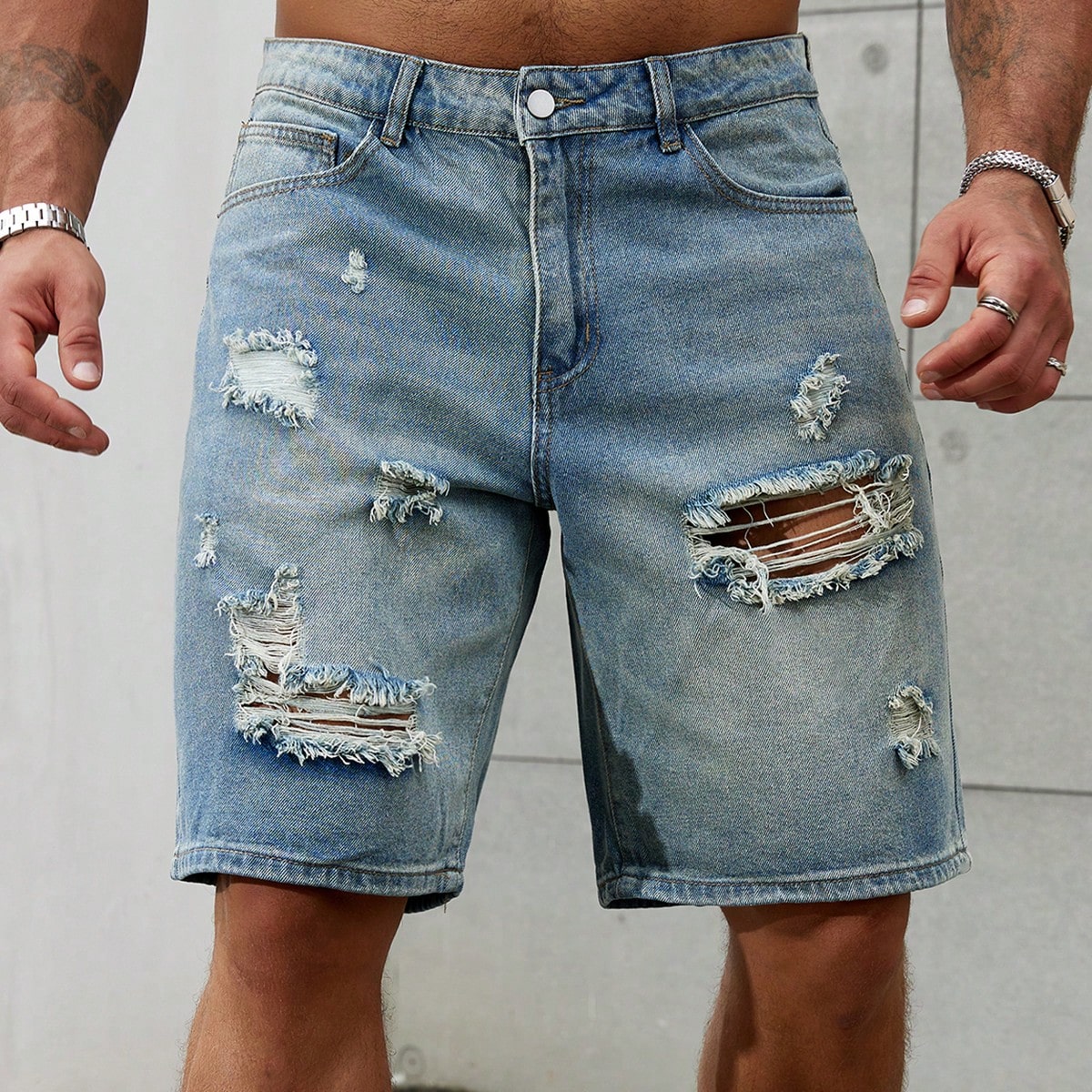 New Fashion Mens Ripped Short  – Streetwear Brand Clothing Bewertung und Preis