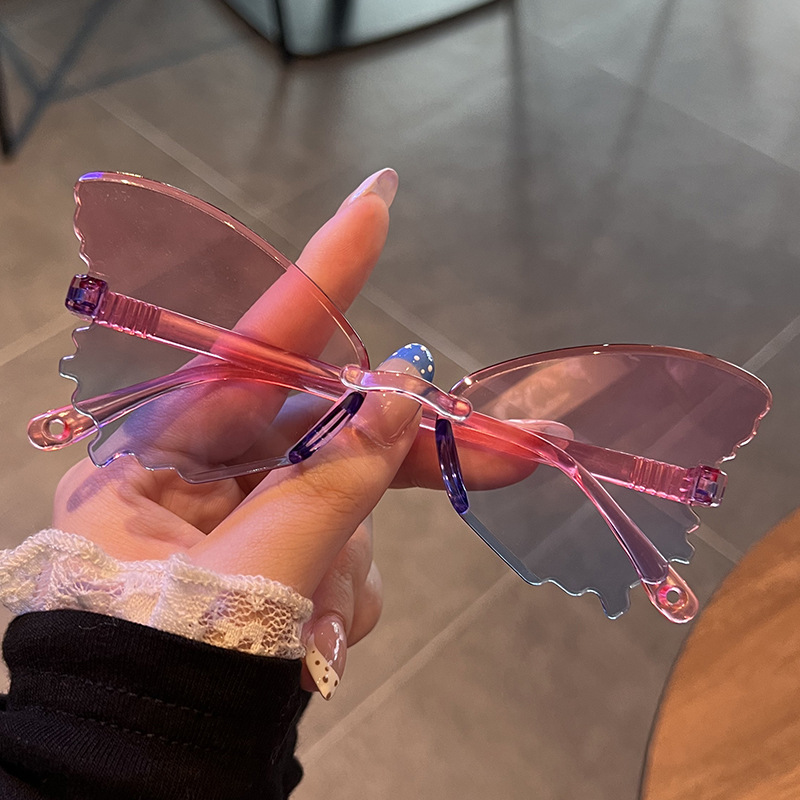 Vintage Rimless Butterfly Shap – Streetwear Brand With Butterfly Bewertung und Preis