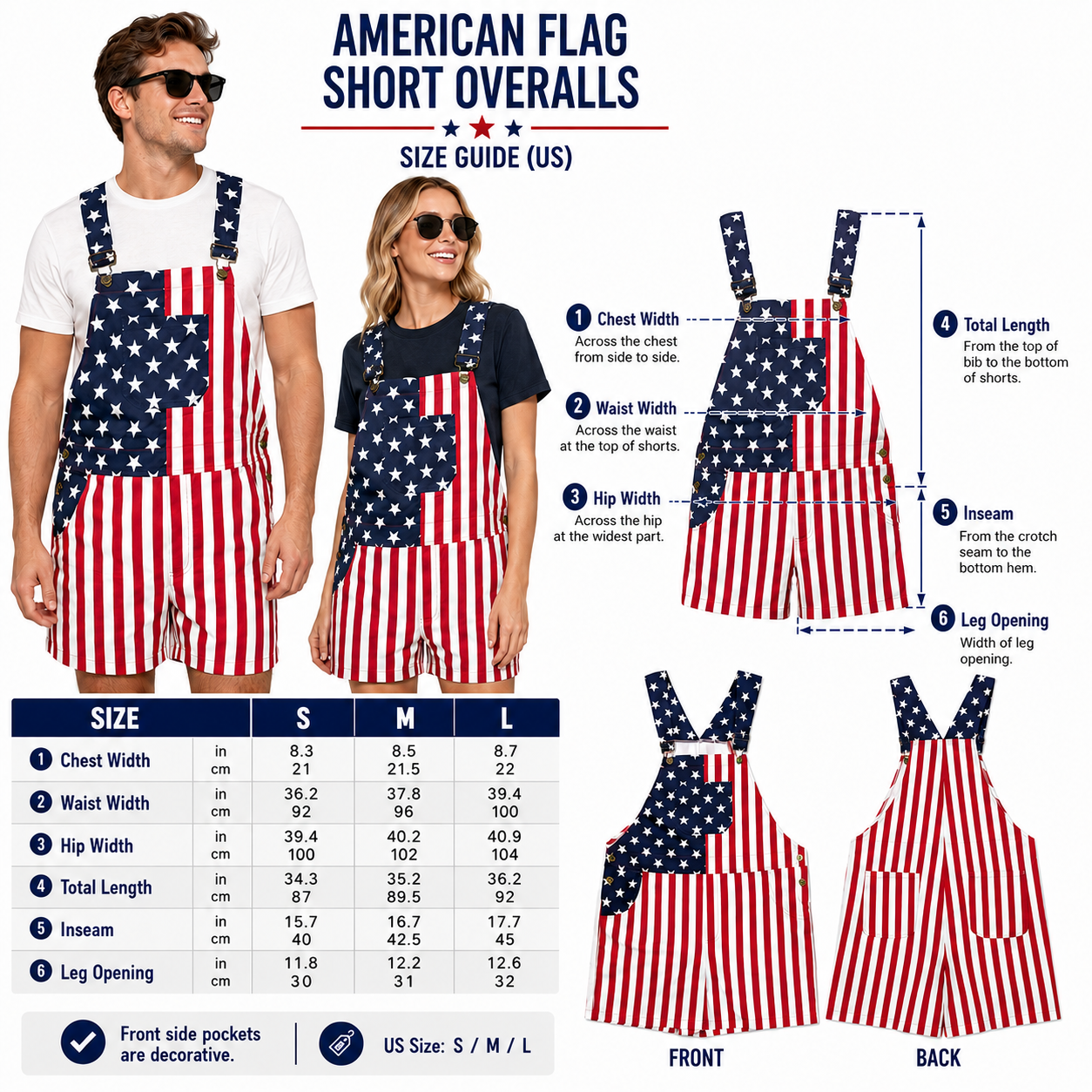 American Flag Printed Bib Over – Streetwear Brand Shorts Bewertung und Preis