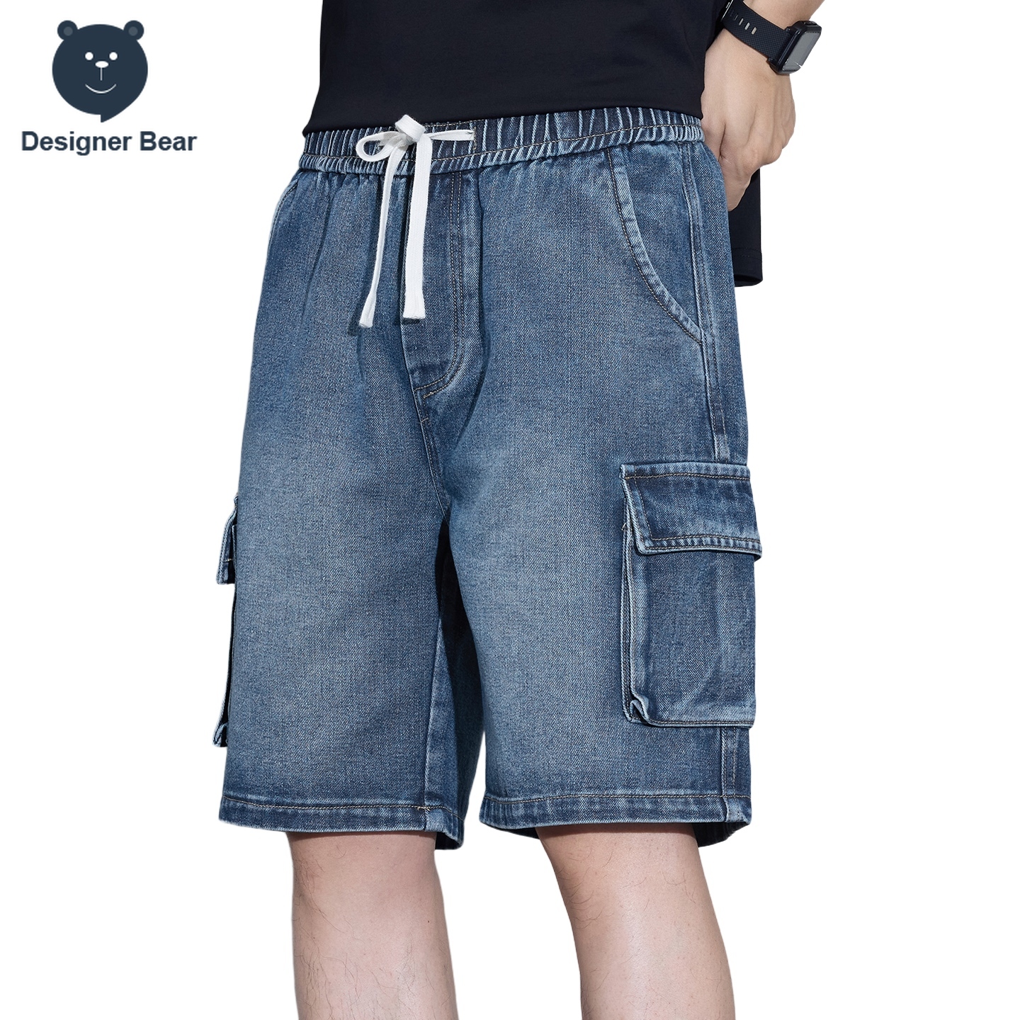 Men's Multi-Pocket Cargo Denim – Streetwear Brand Shorts Bewertung und Preis